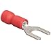Morris Products 10114 Spade Terminal, Vinyl Insulated, Red, 22-16 Wire Size, #8 Stud Size (Pack of 100)