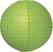 Parallel Ribbed Green 12-Inch Round Paper Lantern