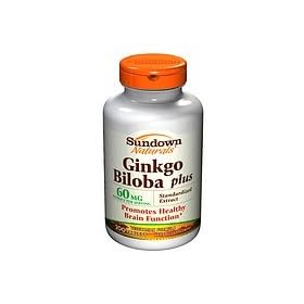 Sundown Naturals Ginkgo Biloba plus, 60mg, Tablets