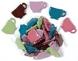 SHAPED BRADS BY HOT OFF THE PRESS-VINTAGE TEA CUPS 25/PKG