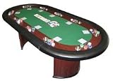 Poker Table - 10 Person Casino Table (Green Felt)
