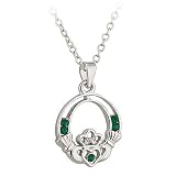 Lucky Crystal Claddagh Necklace - Made in Ireland