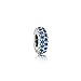PANDORA Jewelry Blue Sparkle Spacer Crystals Charm in Sterling Silver