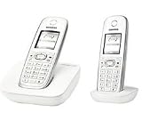 Siemens - Gigaset C590 Duo - T&eacute;l&eacute;phone sansfil DECT sans r&eacute;pondeur - Blanc