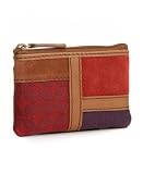 Fossil Wallet - Pop Stitch Zip Coin (Color: Multi Brown)