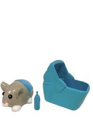 Zhu Zhu Pets Hamster Babies Muffin Dark Gray Baby with White Diaper
