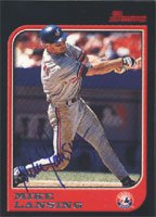 Mike Lansing, Montreal Expos, 1997 Bowman Autographed Card