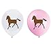 Pink Horse Latex Balloons, 16-Pack 12inch Girl Baby Shower Or Birthday Party Balloon Decorations, Party Supplies