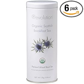 Revolution Tea Scottish Breakfast Tea, Organic, 15-Count Pyramid Teabags (Pack of 6)