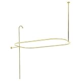 OVAL SHOWER RISER W/ENCLOSURE-Polished Brass Finish