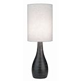 Lite Source LS-2996 Quatro 17-1/2-Inch Mini Table Lamp with Linen Shade, Brushed Dark Bronze