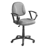 Boss B317-BK Deluxe Posture Task Computer Chair with Loop Arms - Black