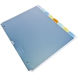 Wilson Jones View-Tab Transparent Dividers, 8 Square Tabs, Letter Size, Clear, 6 Sets per Pack (W55020)