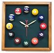 12in Square Billiard Clock Mahogany & Spruce Mali Felt