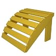 20" Recycled Earth-Friendly Outdoor Patio Adirondack Ottoman - Sunshine Yellow