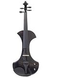 VIOLINSMART BLACK Solid Wood Advance Electric Violin crescent shape