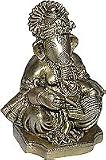 Religious Hindu Statue God Ganesha in Sitting and Writing Posture 2.25 x 2.25 x 4.25 inches