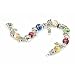 TOC BEADZ 925 Silver Multi Colour Charm Bead Bracelet