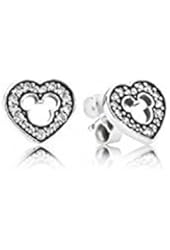 Pandora 290579CZ Earrings Disney, Mickey Silhouette with Clear Cubic Zirconias
