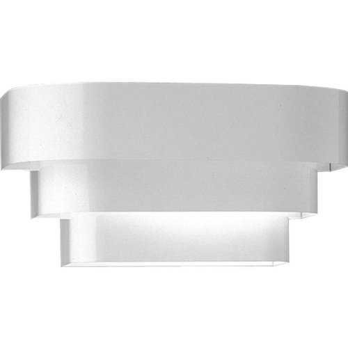  White Tri Band Louver Wall Sconce with No Ballast 