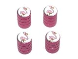 Pink Flamingo - Tire Rim Wheel Valve Stem Caps - Pink