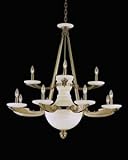 Nulco Lighting 5287-32 Millennia Whitewashed Gold Antique Chandelier Whitewashed Gold Antique