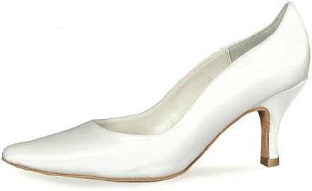 Angela Nuran Ladies Virtue Bridal Dance Shoe-Ivory Satin-Size 7