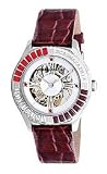BCBGMAXAZRIA Crystal Collection Automatic Silver Skeleton Dial Women's watch #BG6328
