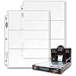 BCW Pro 3-Pocket Page Currency Page (100 Ct. Box) - Dollar Bill Storage - Collecting Supplies