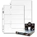 BCW Pro 3-Pocket Page Currency Page (100 Ct. Box) - Dollar Bill Storage - Collecting Supplies