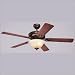 Westinghouse Lighting 7236720 Bethany Two-Light 52-Inch Reversible Five-Blade Indoor Ceiling Fan, Oil-Rubbed Bronze with Frosted White Alabaster Glass Bowl