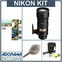 Nikon 70-200mm f/2.8G AF-S VR Zoom Nikkor ED-IF Lens with Hood, 5 Year Nikon U.S.A. Warranty, Tiffen 77mm Photo Essentials Filter Kit, Professional Lens Cleaning Kit, Adorama Hurricane Blower