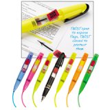 Post it Index Highlighter Pens 3 pens with Post it Index Flags Pink Blue and Yellow Ref 689-HL3 [Pack 3]
