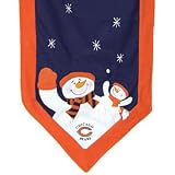 Chicago Bears 72"x15" Snowman Table Runner Plush Embroidered Stars