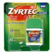 Zyrtec Allergy Tablets 45 ct (10 mg)
