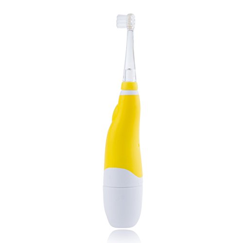 LEMONBEST® Ultra Soft Baby Electric Toothbrush LED Lights Baby Oral Care Training Toothbrush Yellow
