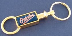 Baltimore Orioles Gold Tone Valet Keychain