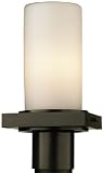 27th Street Contemporary Wrought Iron Outdoor Light Post - 6.5 inches wide