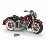 Black & Red Motorcycle Shaped Piggy Bank home decor