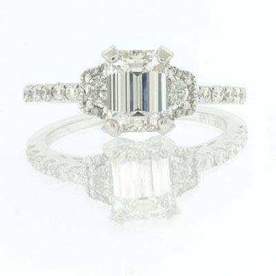 1.86ct Emerald Cut Diamond Engagement Anniversary 