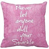Atemperament qqq153 (#) Pink Girly Sparkle 18X18 Inch Cotton Linen Decorative Throw Pillow Cover Cushion Case