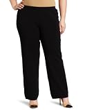 Jones New York Women's Wideleg Pant, Jet Black, 2X