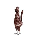 All Natural Handmade Garden Sculpture - Rooster