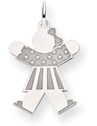 14k White Gold Kid Charm