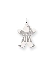 14k White Gold Kid Charm Cyber Monday Special