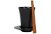 Kitchen & Housewares : Design House Stockholm Spin Mug & Saucer - Black + Teak Stirrer - Set of 2