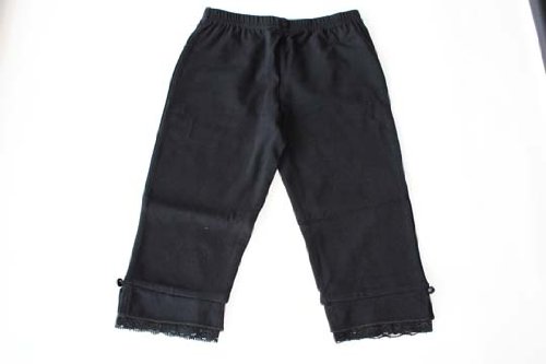裾レースレギンス　ブラック　110cm