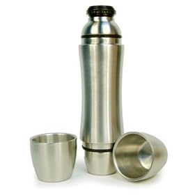 Wave 2 in 1 Large Silver Vacuum Insulated Flask