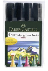 Childrens Toyshop  Toys : Pitt Artist's Big Brush 4pc Pen Set Basic - New
