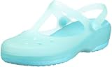crocs Women's Carlie Mary Jane Flat,Sea Foam/Aqua,9 M US